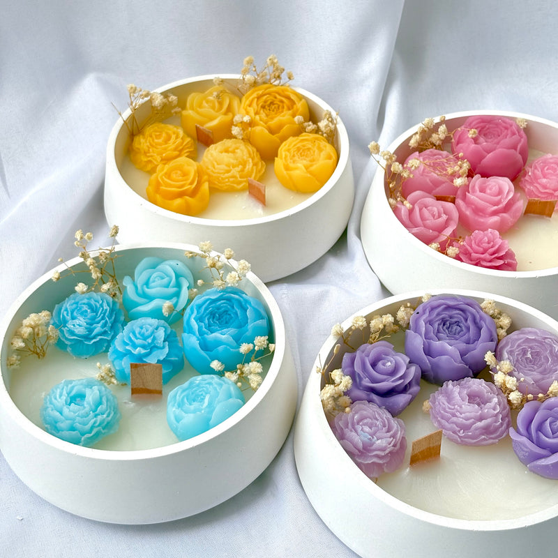 FANCY CANDLES IN A BOWL