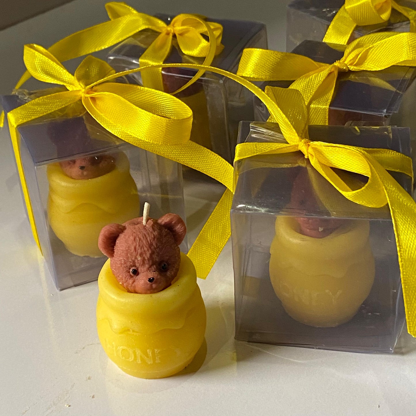 Honey Bear Candle with PVC GIFT BOX AND GIFT RIBBON
