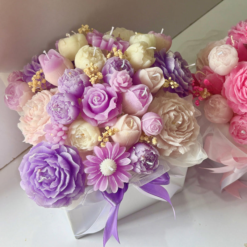 Spring Veil  scented candle bouquet