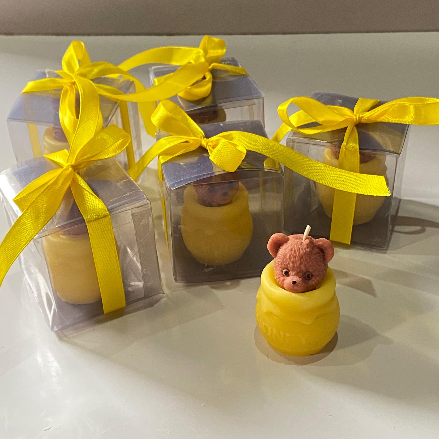 Honey Bear Candle with PVC GIFT BOX AND GIFT RIBBON